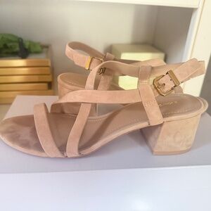 & Other Stories Suede Criss Cross Heeled Sandal
